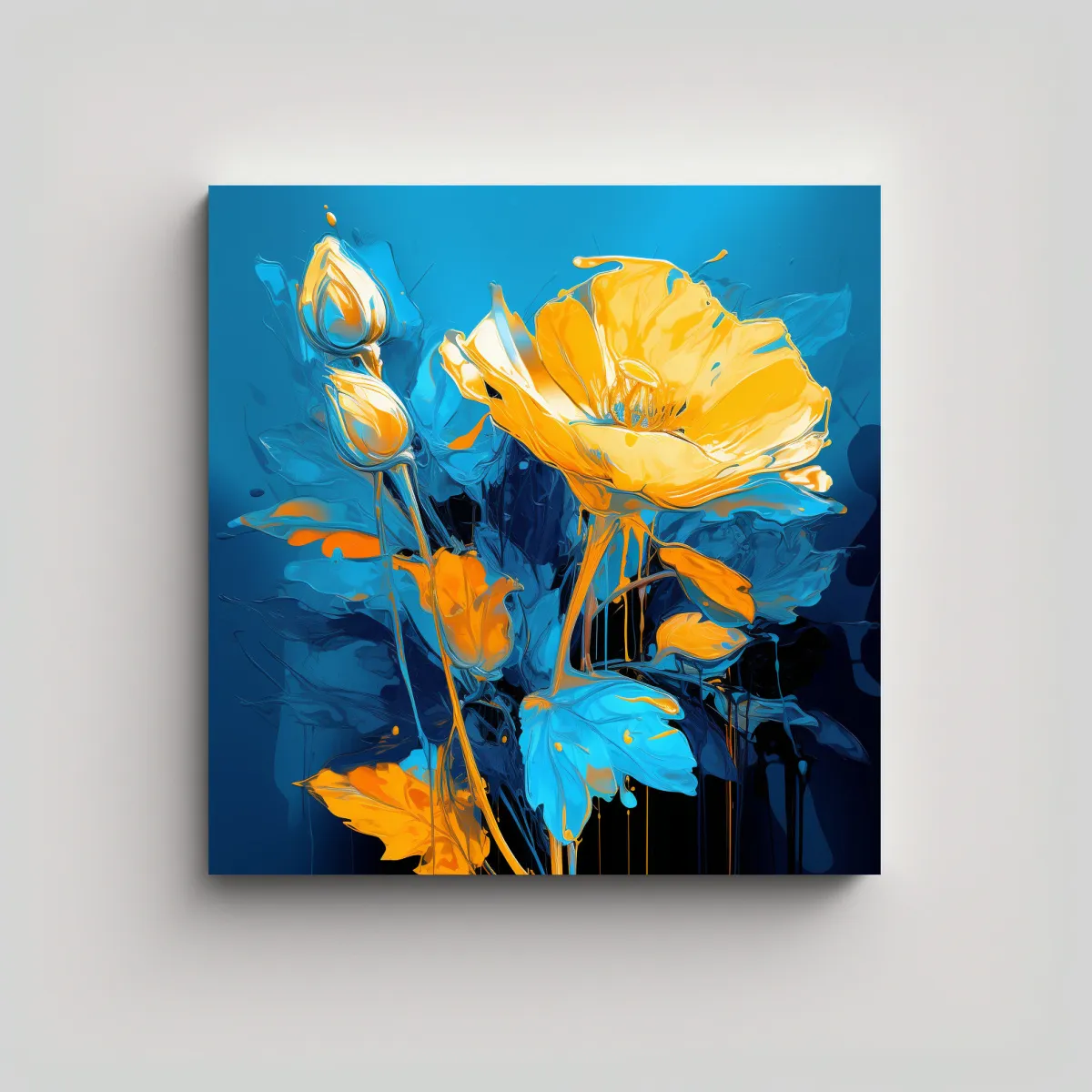 GENERICO - Pintura De Pared Hermoso Fantasía Amarillo Y 80x80 Cm.