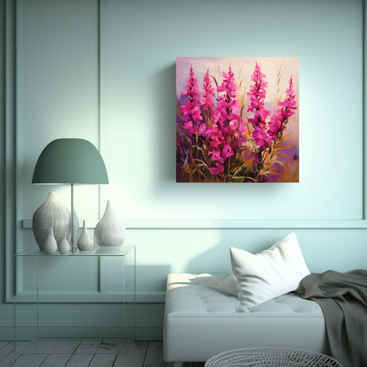 GENERICO - Lienzo Sublimado Pop Art Fireweed Hierbas Pintura 70x70 Cm.