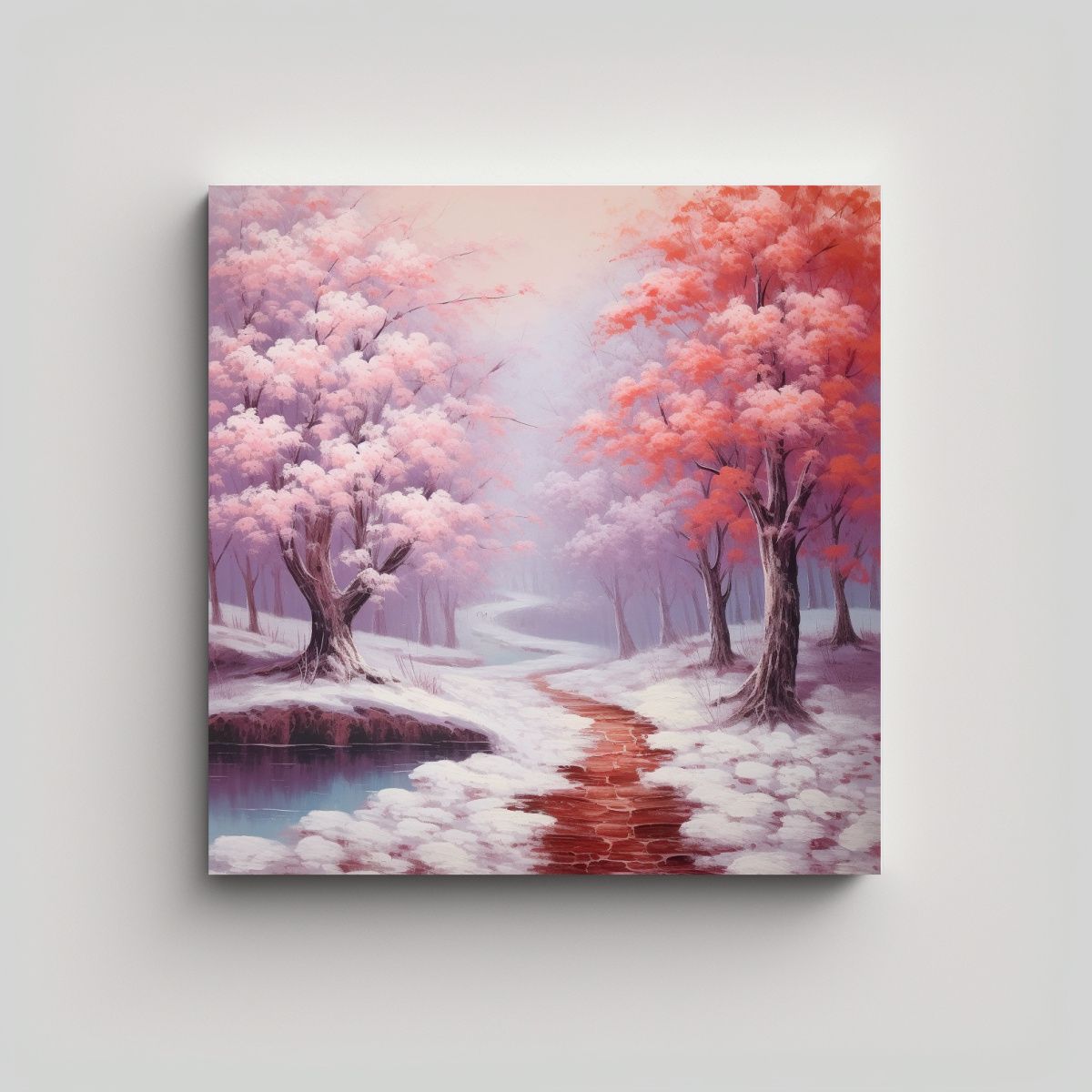 GENERICO - Cuadros Tela Bastidor Movimiento Regalo Realismo 80x80 Cm