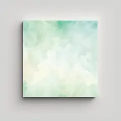 GENERICO - Cuadro Patron Intenso Watercolor Blanco 90x90 Cm.