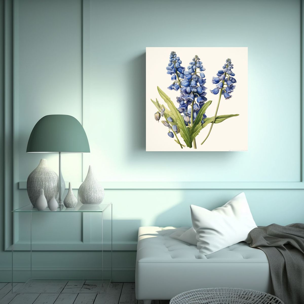 GENERICO - Lienzo Mágico Estilo Galería Con Hyacinthoides 90x90 Cm
