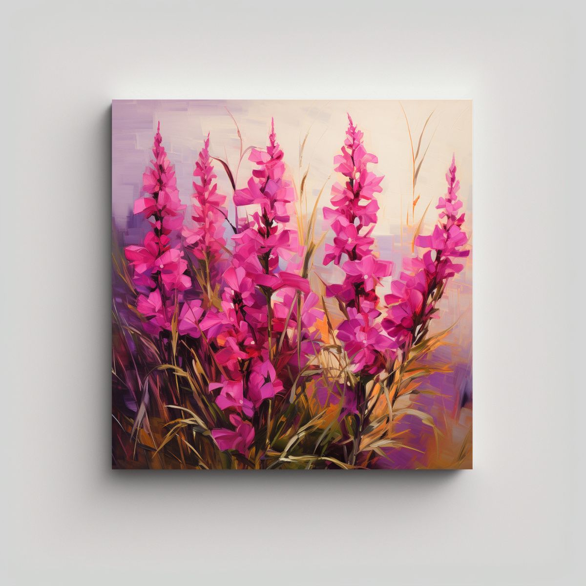 GENERICO - Lienzo Sublimado Pop Art Fireweed Hierbas Pintura 80x80 Cm
