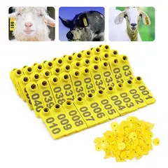 ATURE - Marcador De Oreja De Vaca 1-100 Número De Etiqueta De Plást