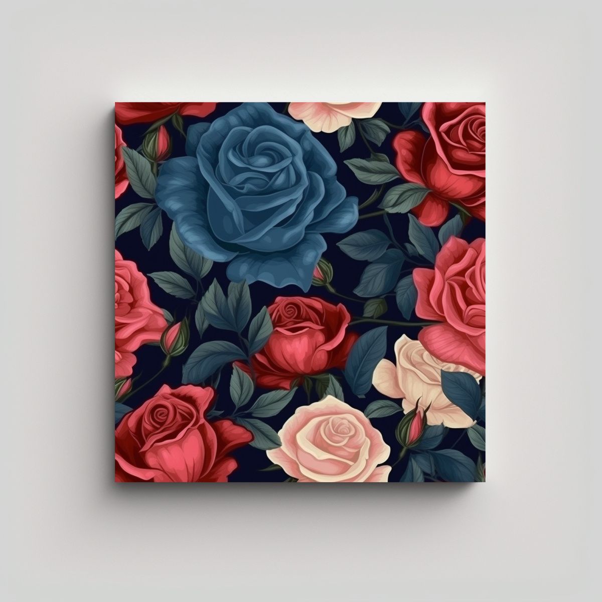 GENERICO - Cuadro De Alta Calidad Con Detalladas Rosas 70x70 Cm.