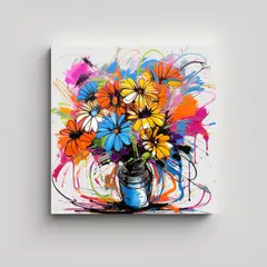 GENERICO - Impresionante Arte De Pared Calido Bouquet 90x90 Cm