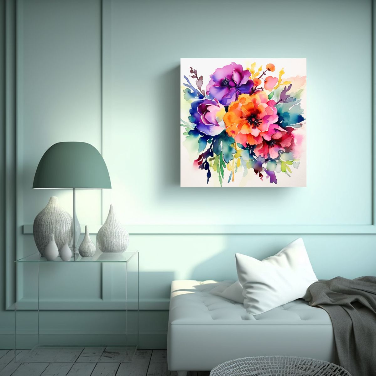 GENERICO - Composición Multicolor De Tinta De Alcohol Para 90x90 Cm