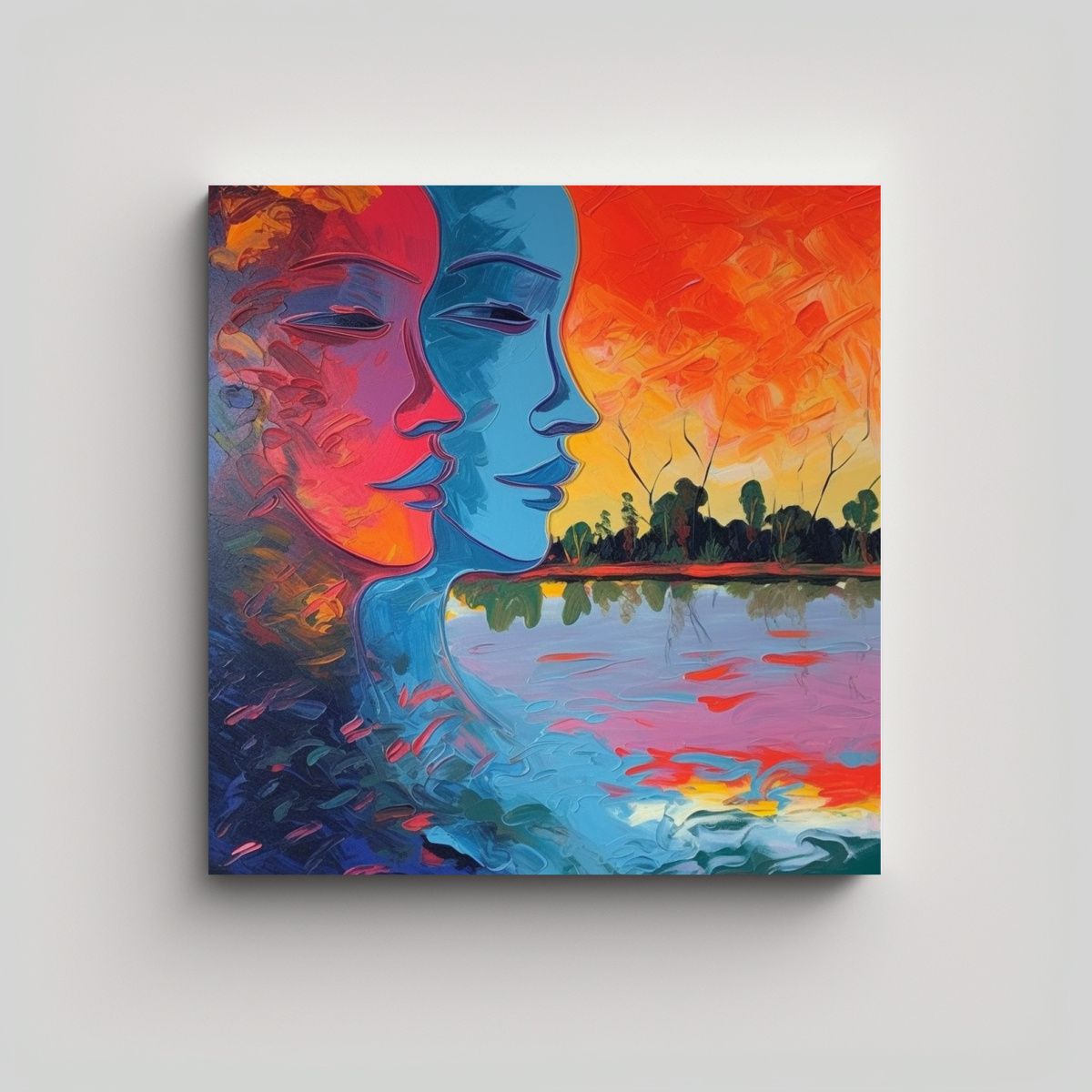 GENERICO - Pintura Acrílica Luminosa Sobre Tela Para 90x90 Cm