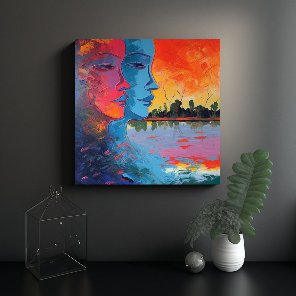 GENERICO - Pintura Acrílica Luminosa Sobre Tela Para 90x90 Cm