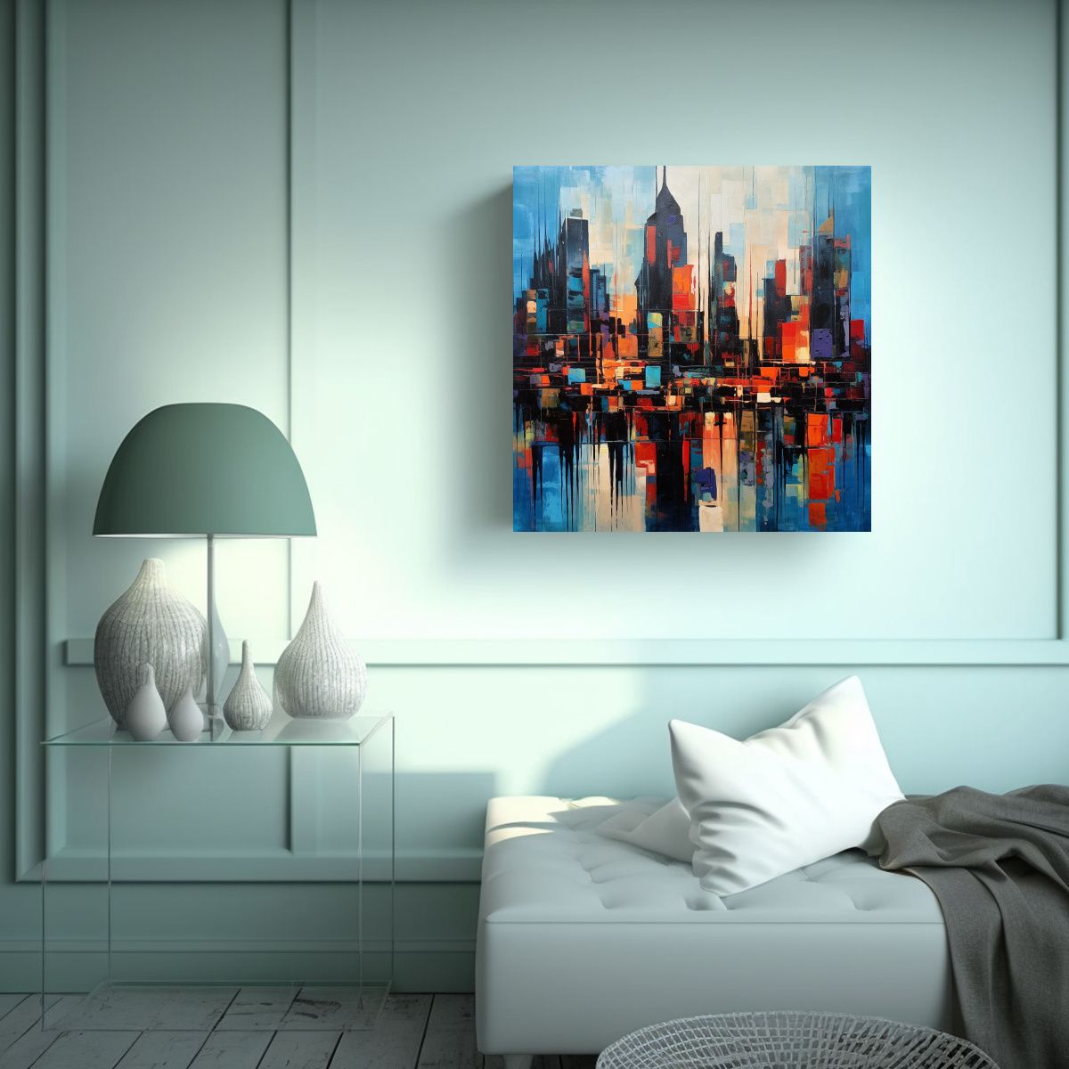 GENERICO - Arte De Pared Acuarela Regalo Interpretación 90x90 Cm