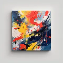 GENERICO - Arte Abstracto Emocional En Canva Impreso Intenso 80x80 Cm