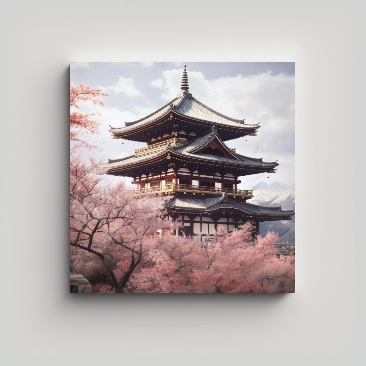 GENERICO - Cuadro Decorativo De Lienzo Con Forma De Adorno 70x70 Cm