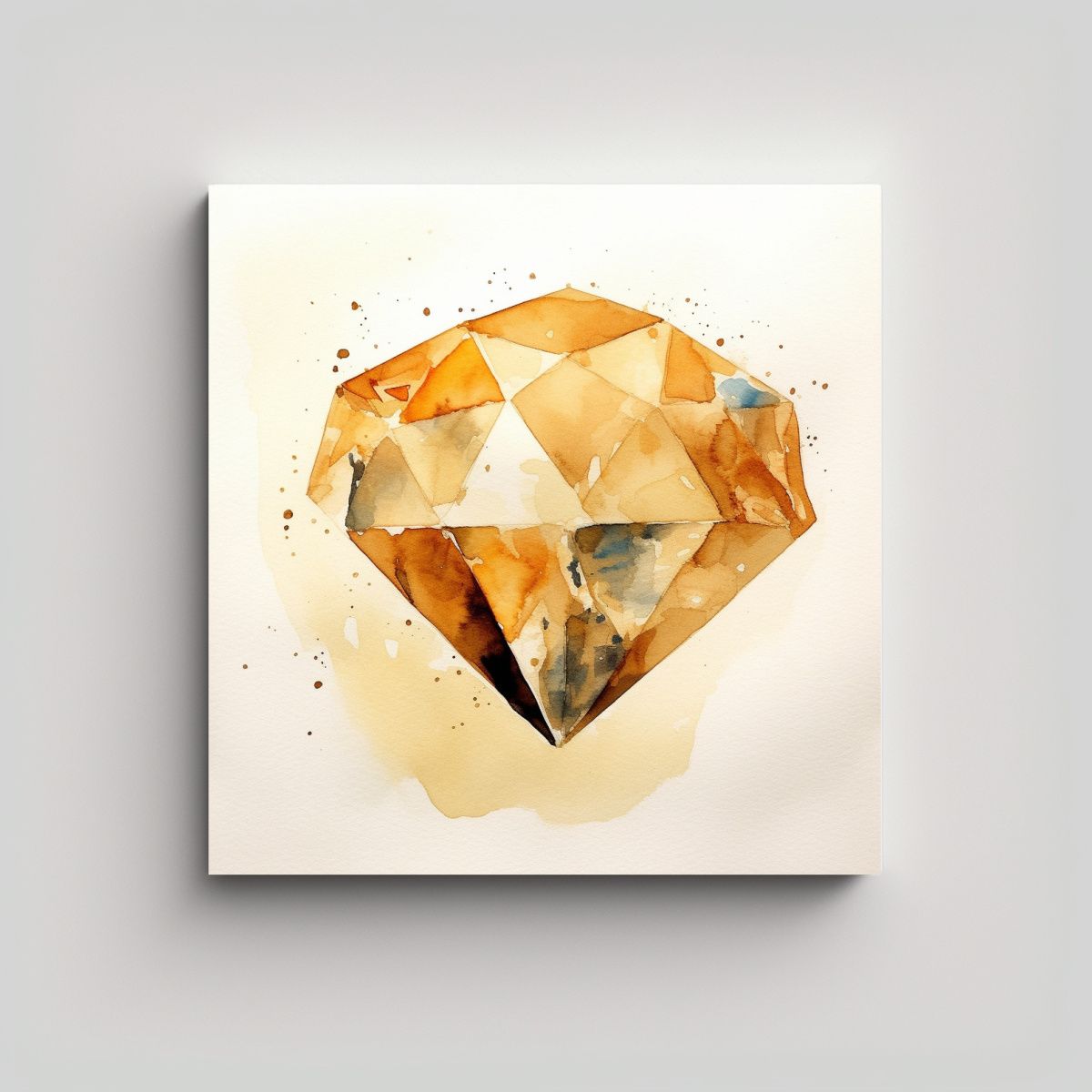 GENERICO - Pinturas Decorativas Estilo Acuarela Diamantes 90x90 Cm