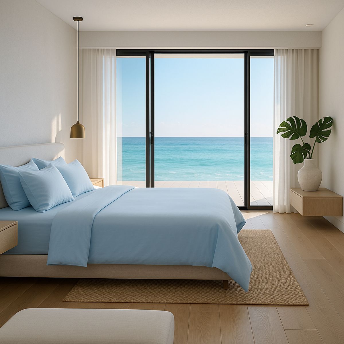 ARMONIA - Set de Cama Signature 800 Hilos Azul 2 Plazas