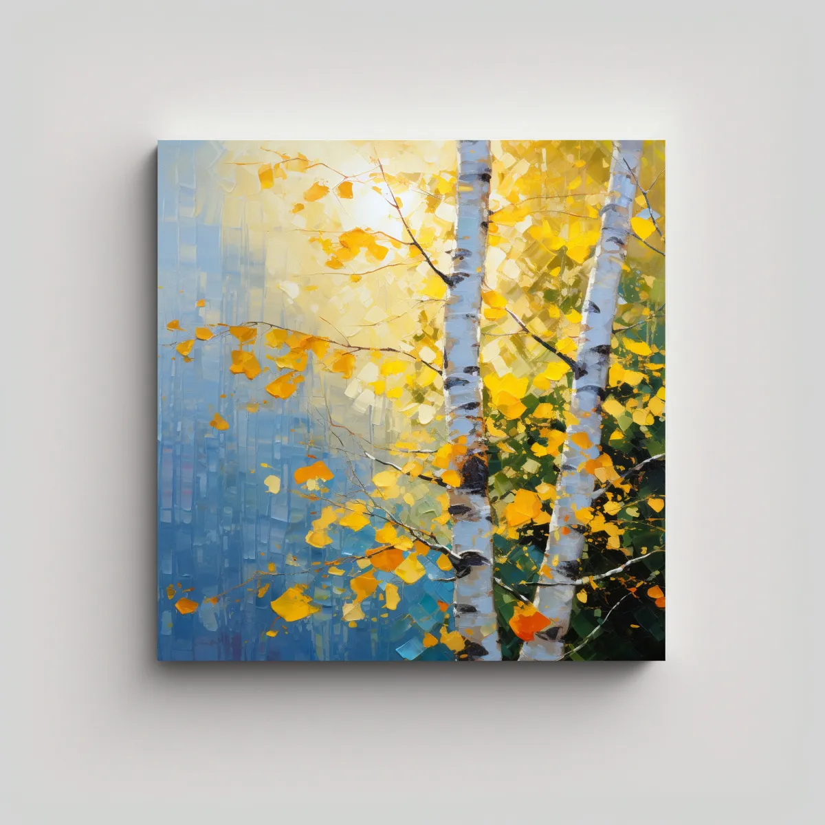 GENERICO - Cuadro De Tela De Cuadro De Un árbol De álamo 70x70 Cm