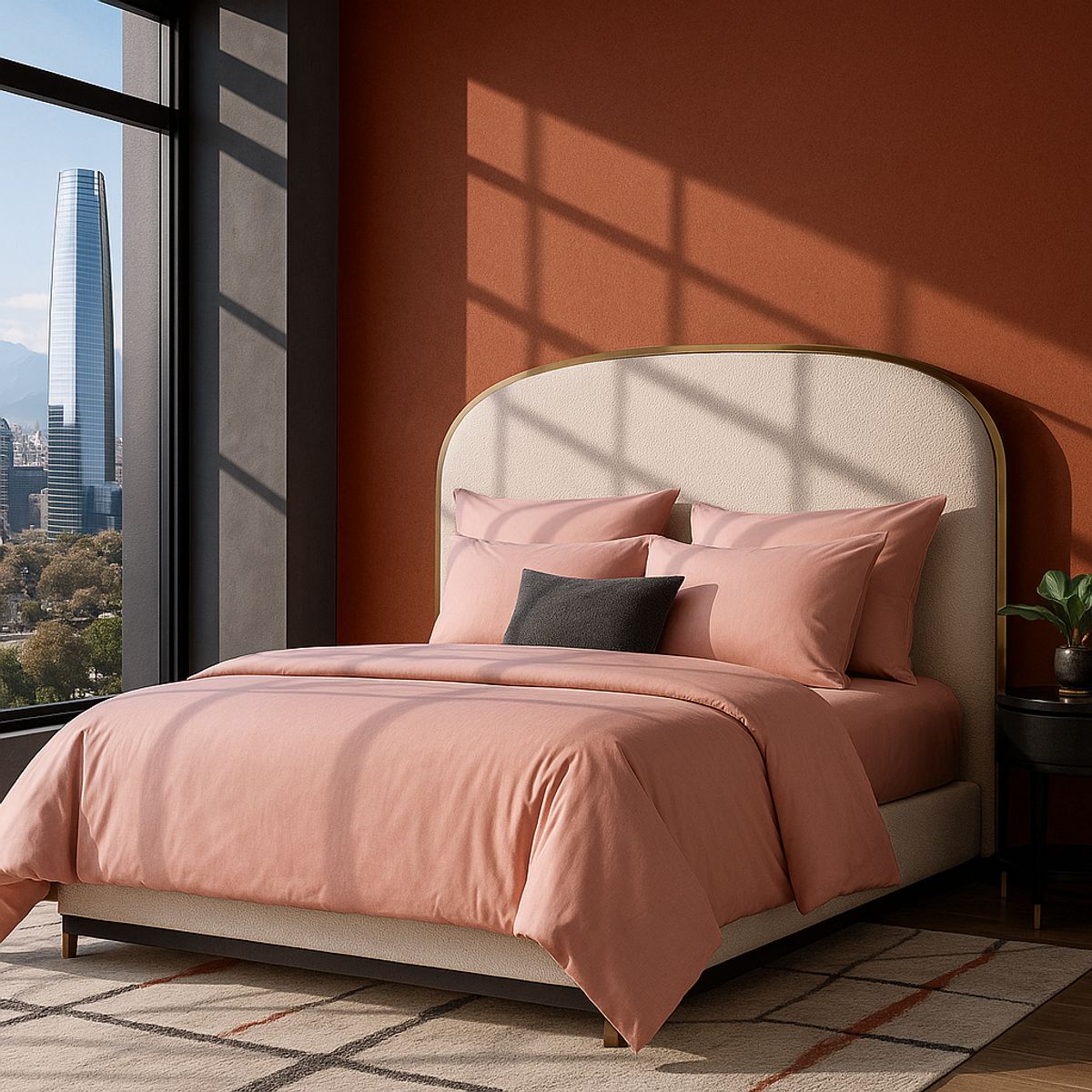 ARMONIA - Juego de Sábanas Signature 800 hilos Rosado 2 Plazas