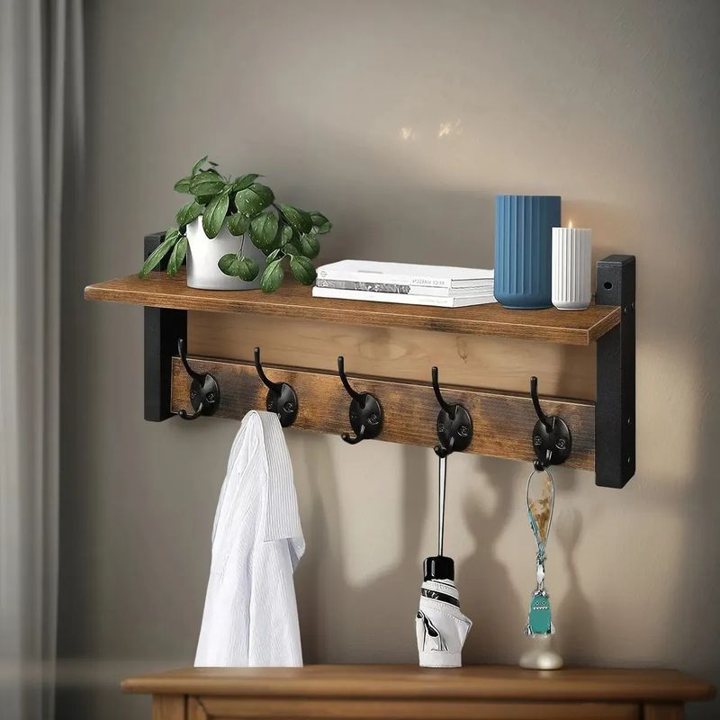 GENERICO - Repisa Perchero Estante De Pared Estanterías