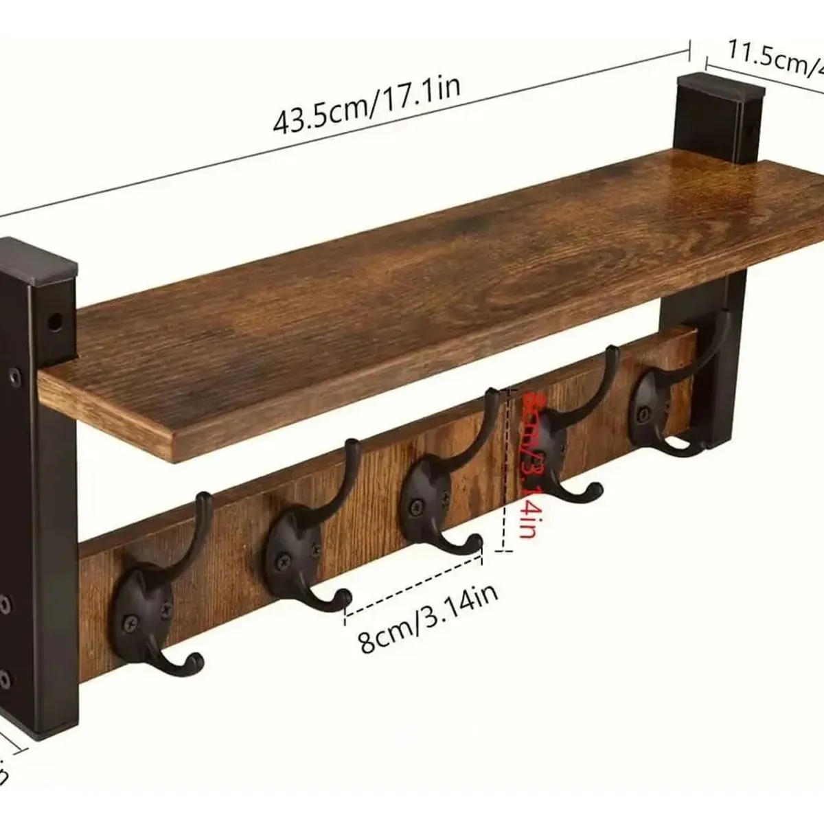 GENERICO - Repisa Perchero Estante De Pared Estanterías