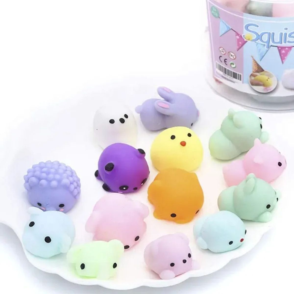 GENERICO - Mini Mochi Squishy Antiestrés Fidget Squeeze Toy 24 Piezas