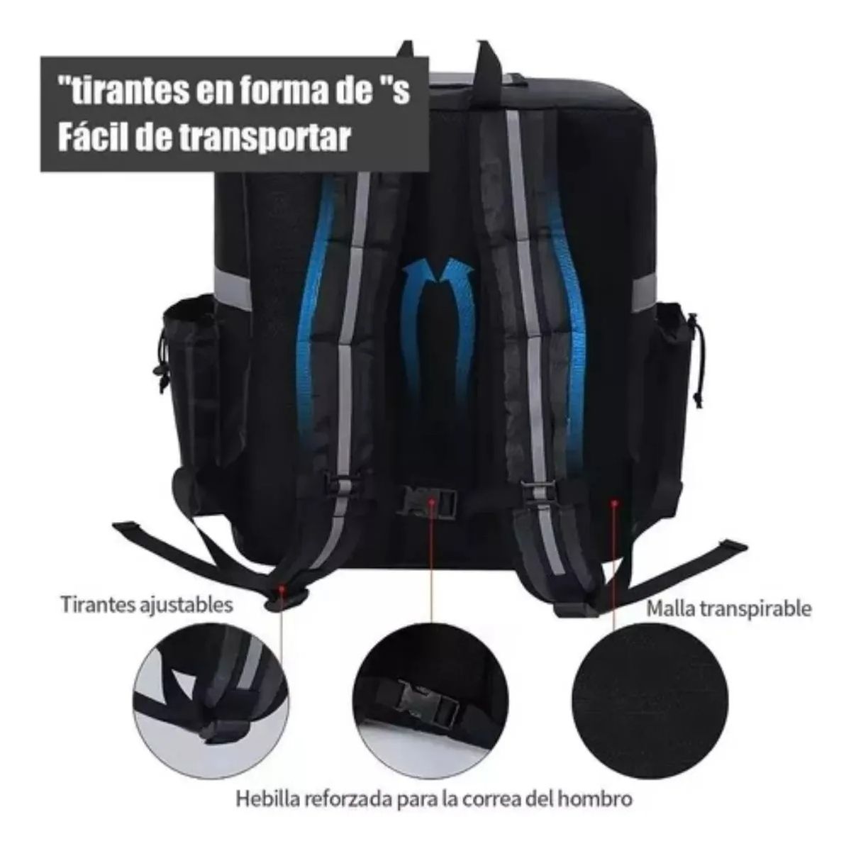 GENERICO - Mochila Termica Multifuncional Delivery Repartidor Uber Tipo.