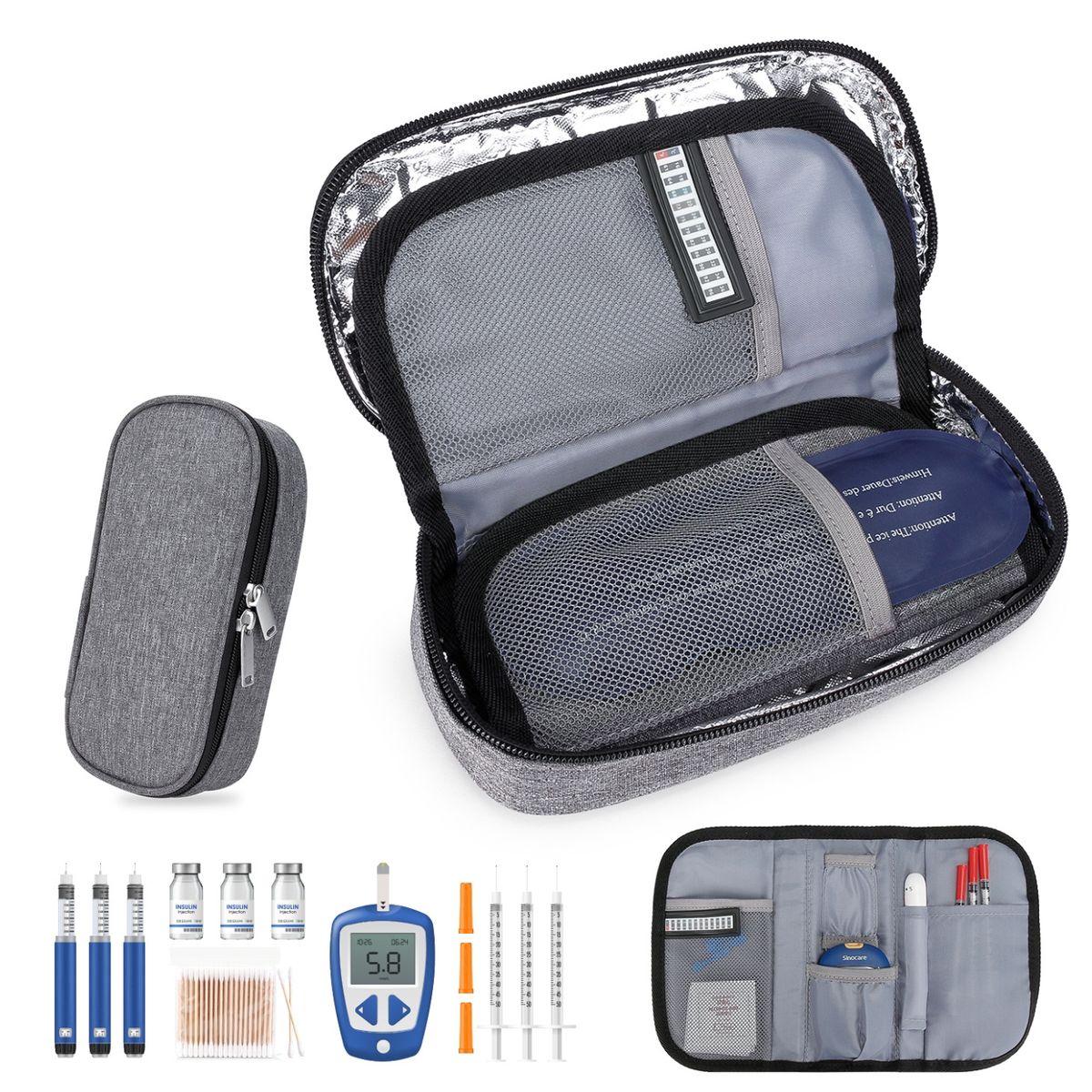 ATURE - Estuche Enfriador De Insulina Portátil+2 Bares De Hielo…