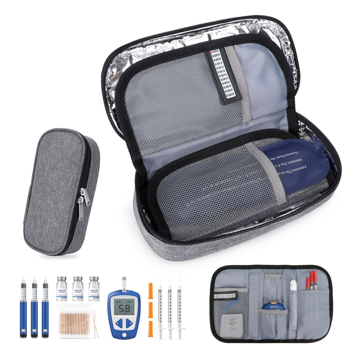 ATURE - Estuche Enfriador De Insulina Portátil+2 Bares De Hielo…