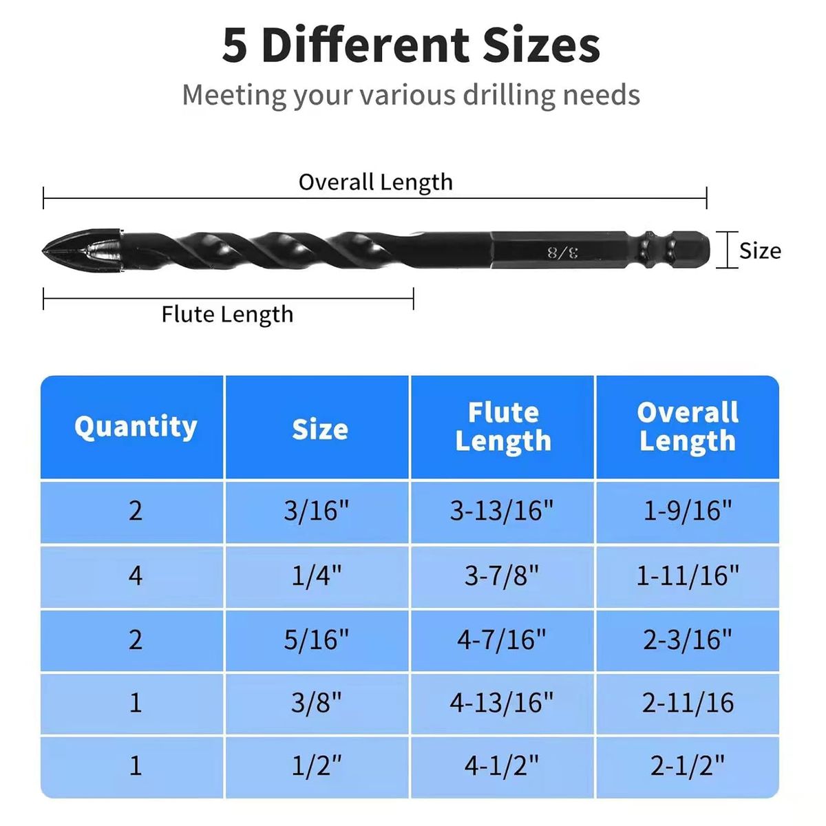 KUANGYE - 10pcs Brocas Para Porcelanato Vidrio Cerámica Porcelanat