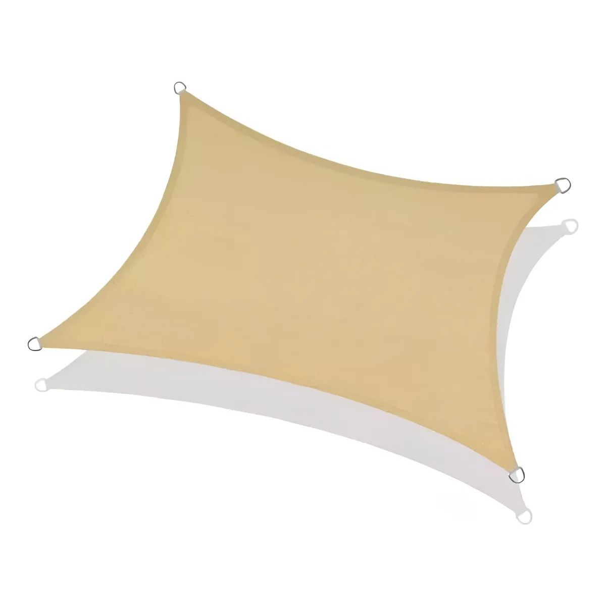 GENERICO - Malla Sombreadora Toldo Vela Rectangular 6x4 Hdpe Beige