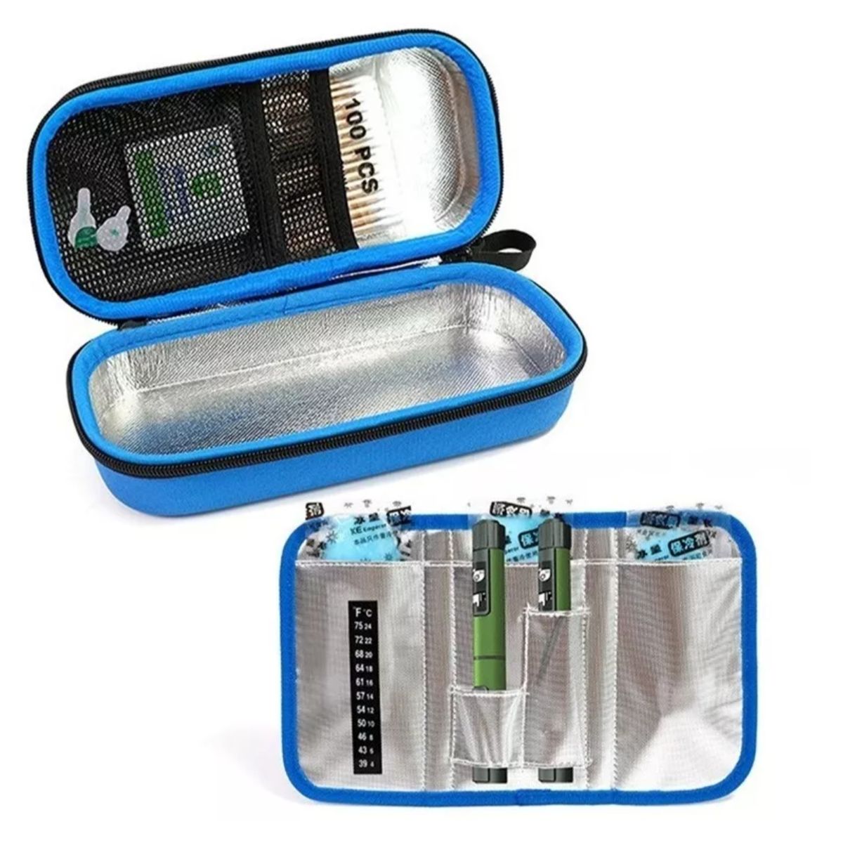 ATURE - Bolsa Aislante Para Insulina Portátil Eva + 3 Tiras De Hielo