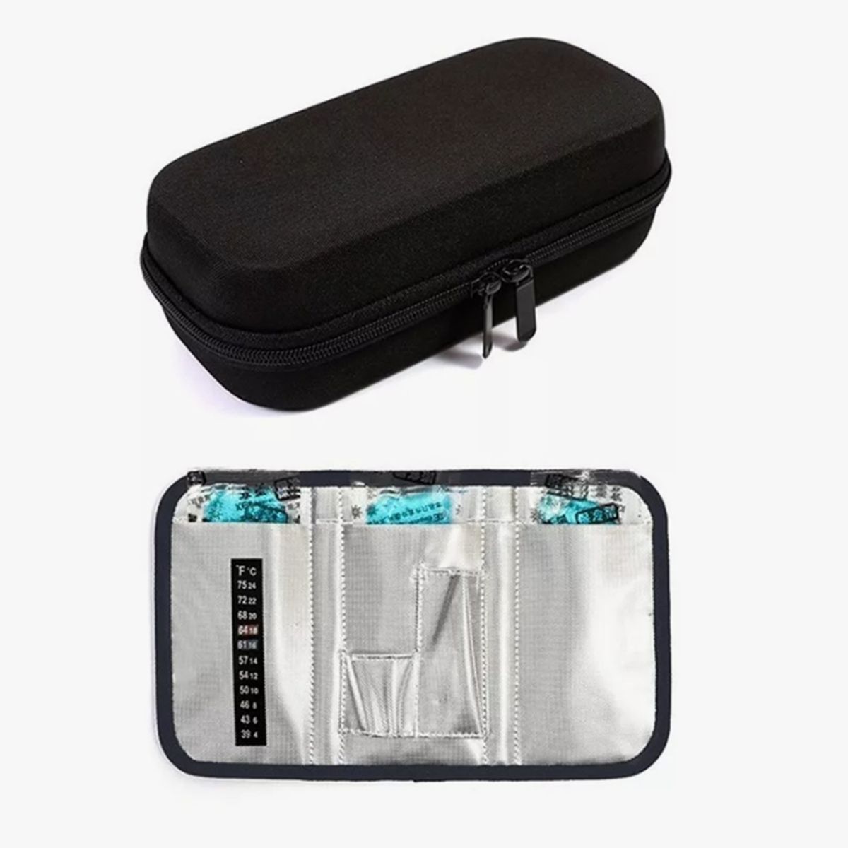 ATURE - Bolsa Aislante Para Insulina Portátil Eva + 3 Tiras De Hielo