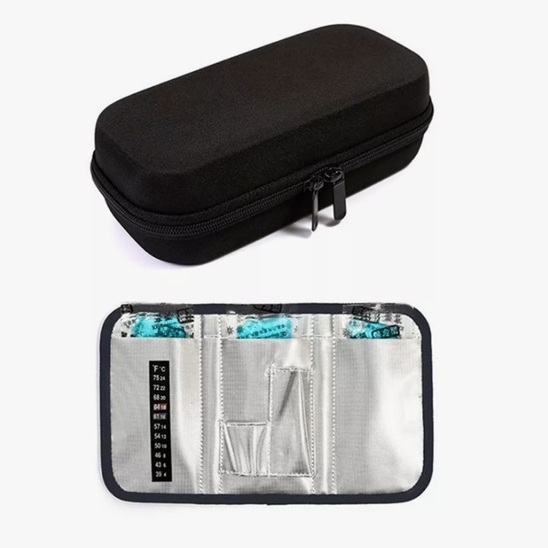 ATURE - Bolsa Aislante Para Insulina Portátil Eva + 3 Tiras De Hielo