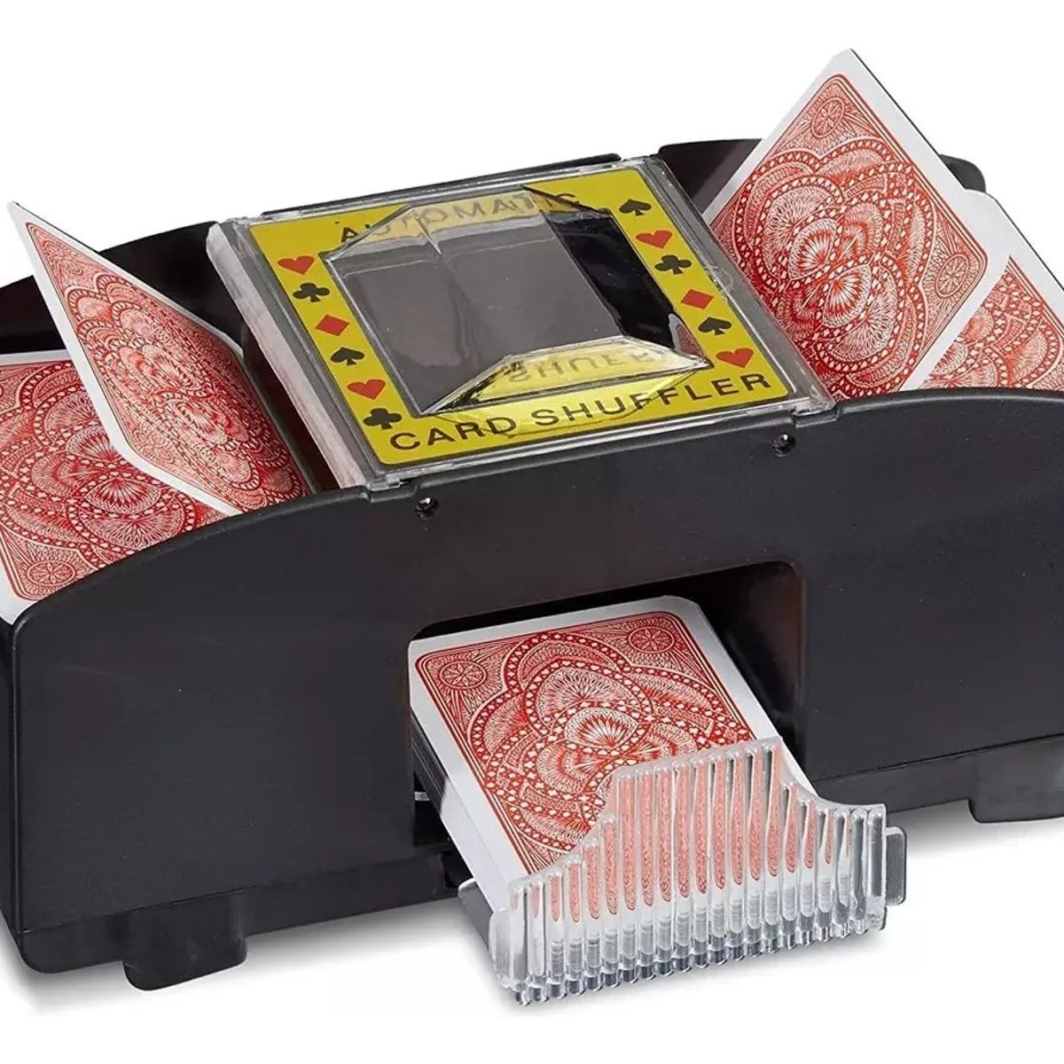 GENERICO - Mezclador Barajador De Cartas Poker A Pilas Repartidor Naipe