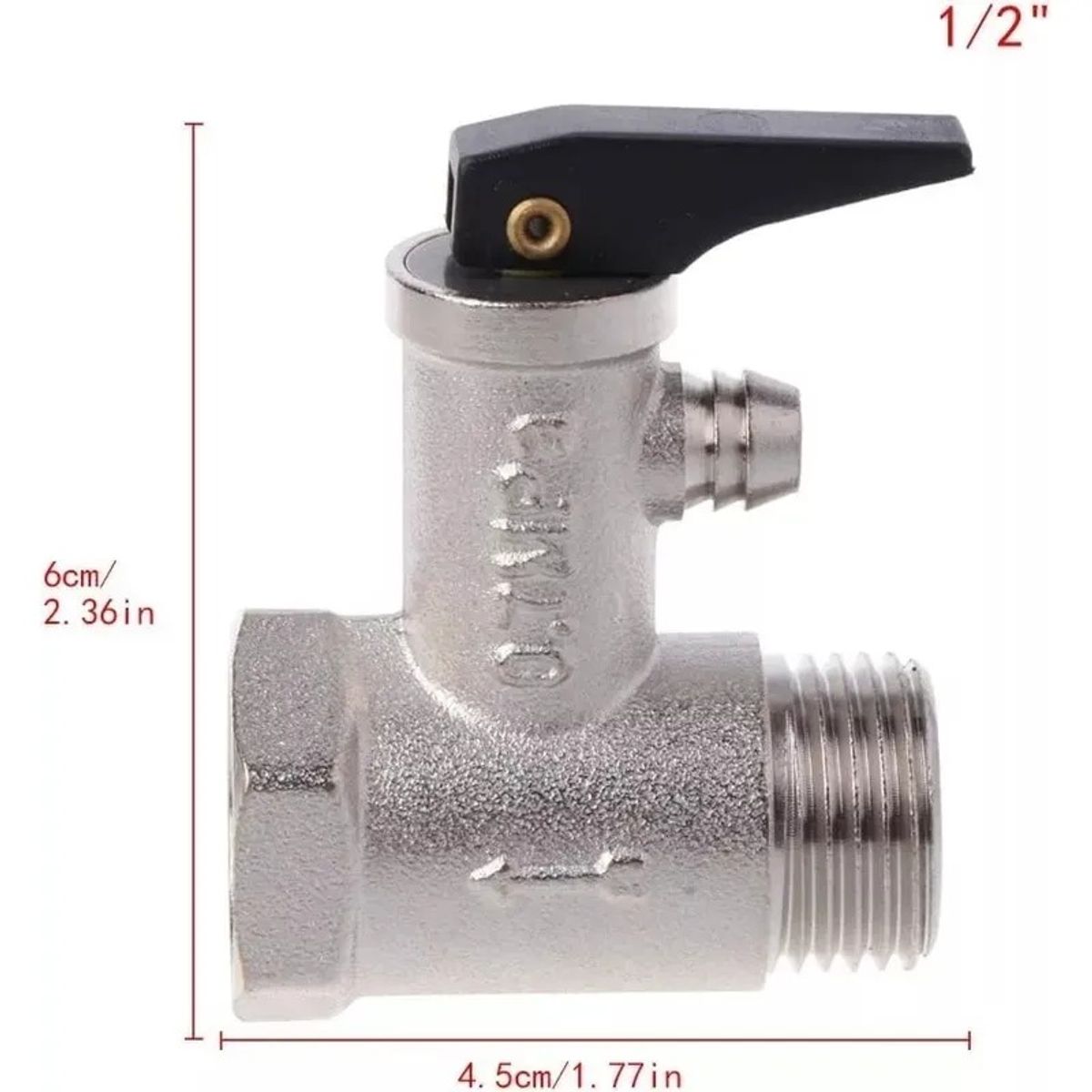 GENERICO - Válvula Seguridad Termo Eléctrico G1/2 0.7 Mpa