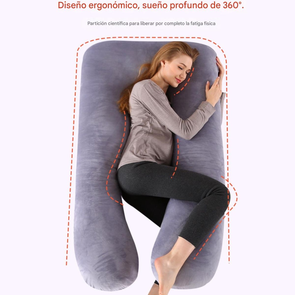 KINDA NICE - Almohada Multifuncional Para Mujeres Embarazadas La Forma U