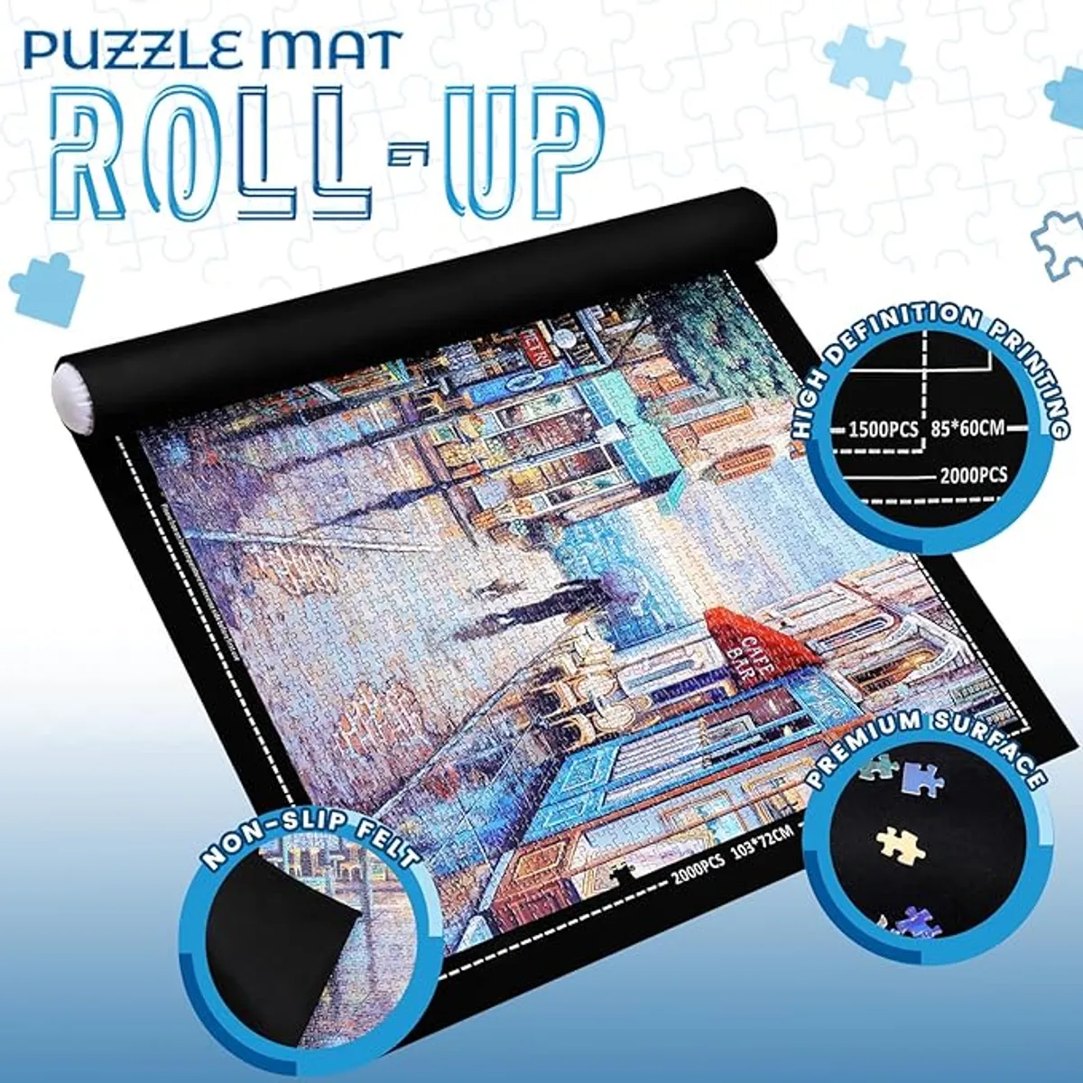 TATEE - Mat Para Puzzles 2000 Piezas con 4 cajas de almacenamiento