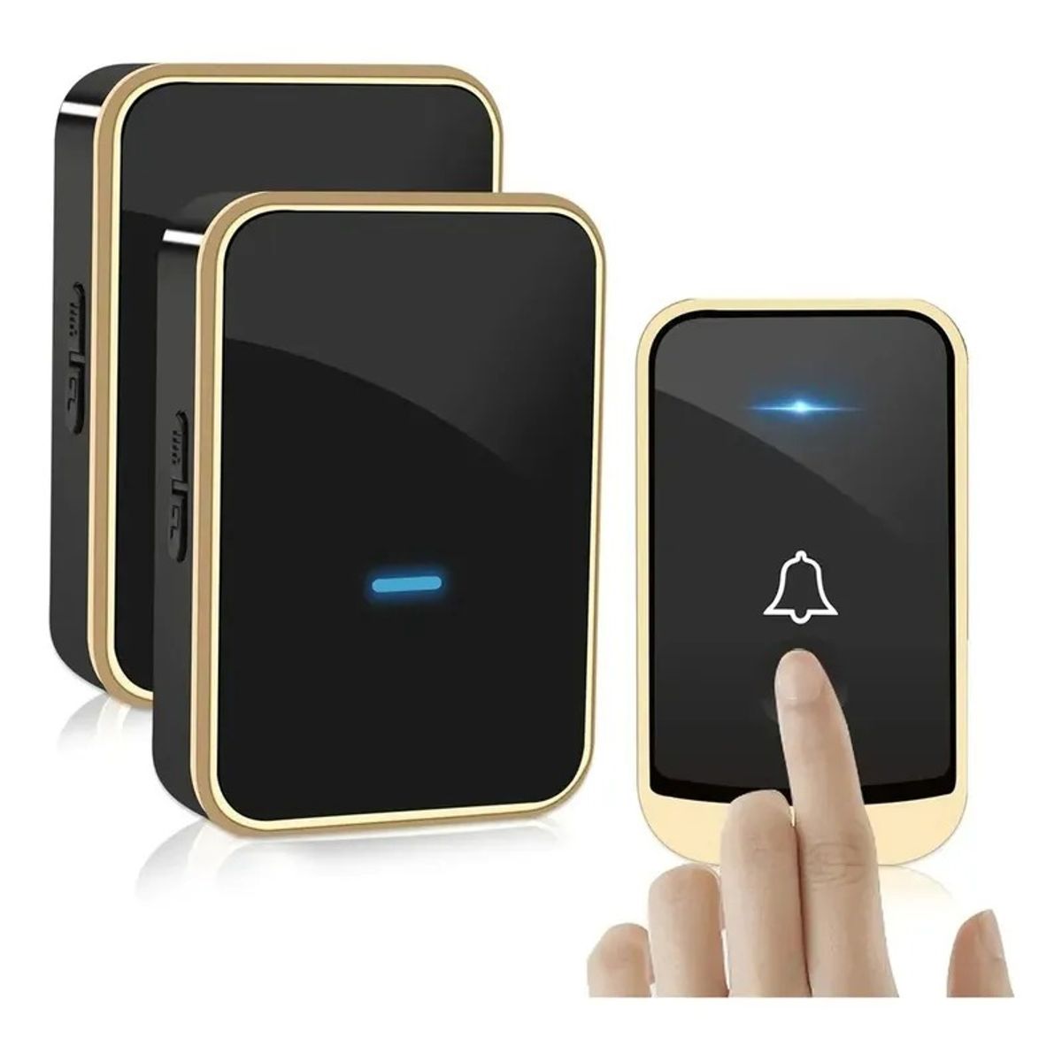 GENERICO - Timbre Inalámbrico Impermeable Autoalimentado 2 Receptor