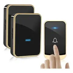 GENERICO - Timbre Inalámbrico Impermeable Autoalimentado 2 Receptor