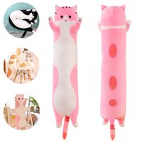 Almohada Para Dormir Peluche Gatito Relleno Algodón 50 Cm