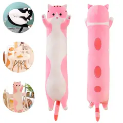 KINDA NICE - Almohada Para Dormir Peluche Gatito Relleno Algodón 50 Cm