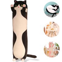 Almohada Para Dormir Peluche Gatito Relleno Algodón 50 Cm