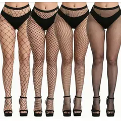 ATURE - Paquete De 4 Medias Mallas De Red Pantimedias Stresh Nylon