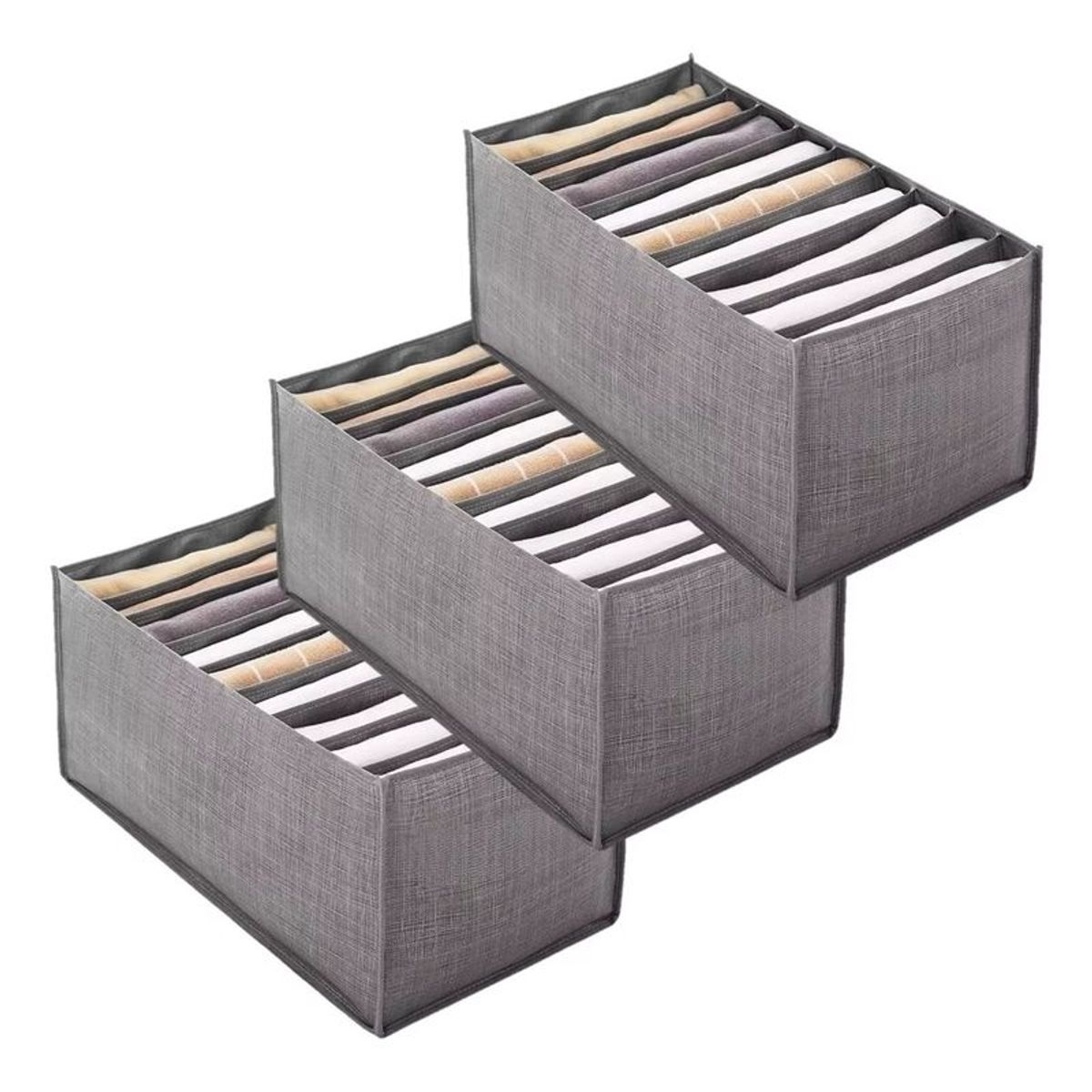 GENERICO - Pack X3 Organizador De Ropa 9 Divisores Ropa Interior