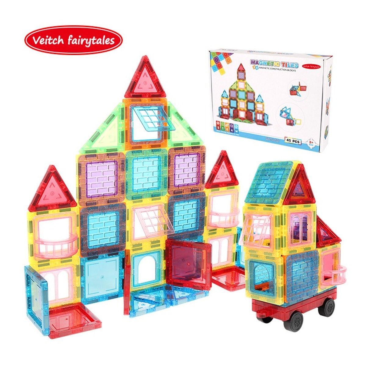 TATEE - 100pcs DIY juguetes Bloques de construcción magnéticos