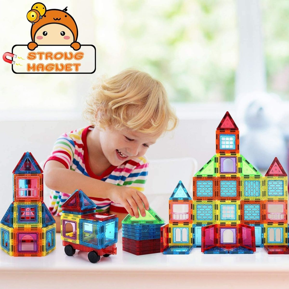 TATEE - 100pcs DIY juguetes Bloques de construcción magnéticos