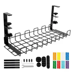 GENERICO - Organizadores De Cables De Escritorio De Metal