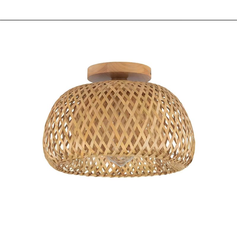 UMEXUS - Lámpara Techo Bambú Retro 30x21cm E27 -Sin ampolleta
