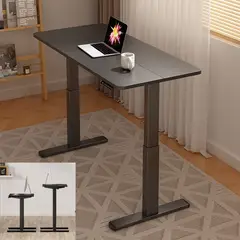 YOMYM - Escritorio Eléctrico de Pie con Estructura Negra y Tablero120 x 60 CM