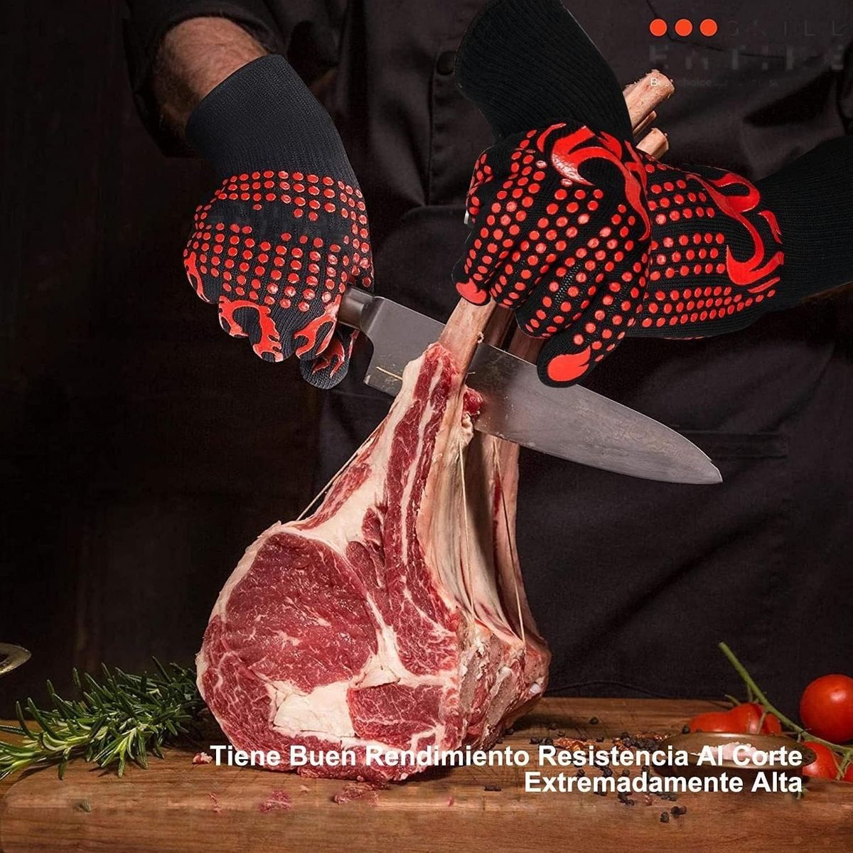 KUANGYE - Guantes Alta Temperatura Cocina Asado Parrilla Bbq Set 2