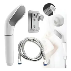 KUANGYE - Kit De Ducha Teléfono Manguera Soporte Cromado Acero Inox