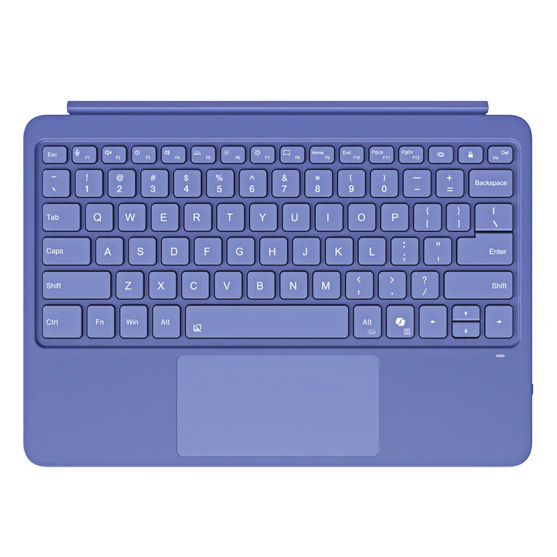 RENVMEXY - Teclado Surface Pro 12 con Touch y Luz RGB - Bluetooth 5.2 Azul