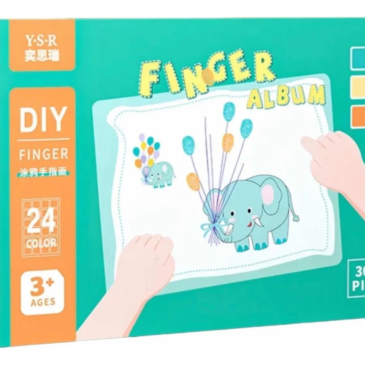 GENERICO - Set Pintura Arte Para Niños Kit Para Pinta Dedos 30 Páginas